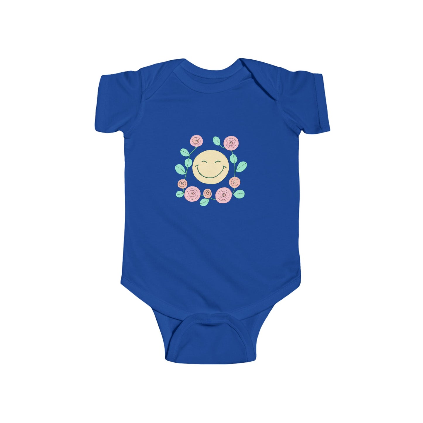 Smiling Face Floral Infant Outfit