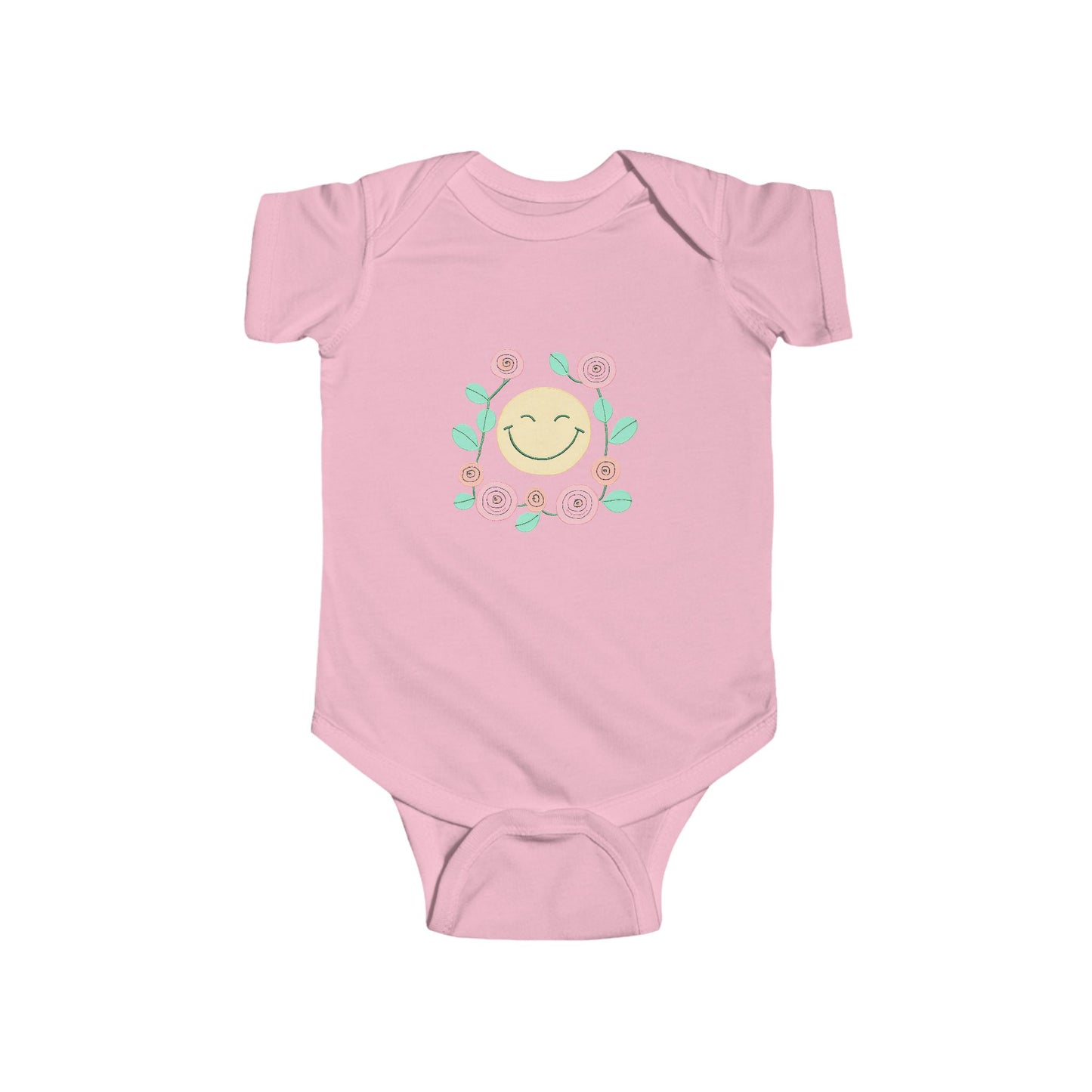 Smiling Face Floral Infant Outfit