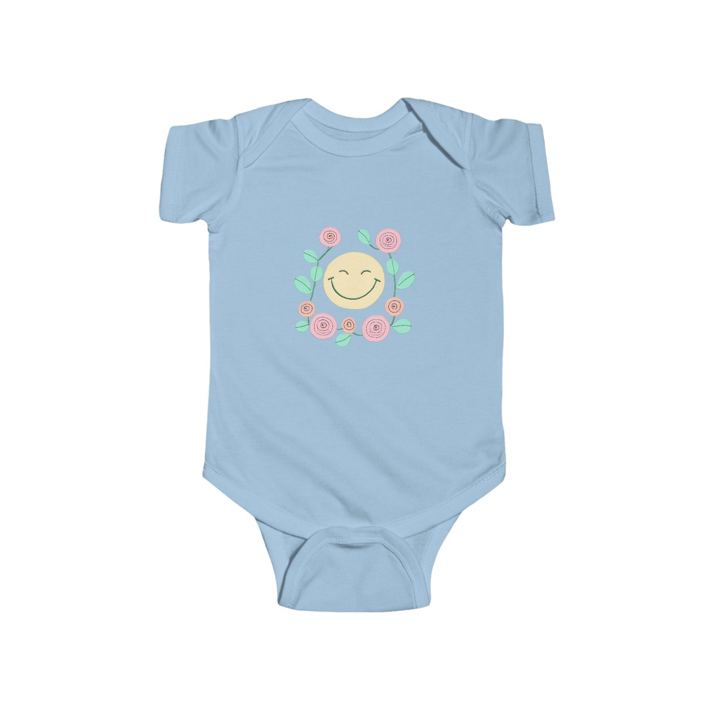 Smiling Face Floral Infant Outfit