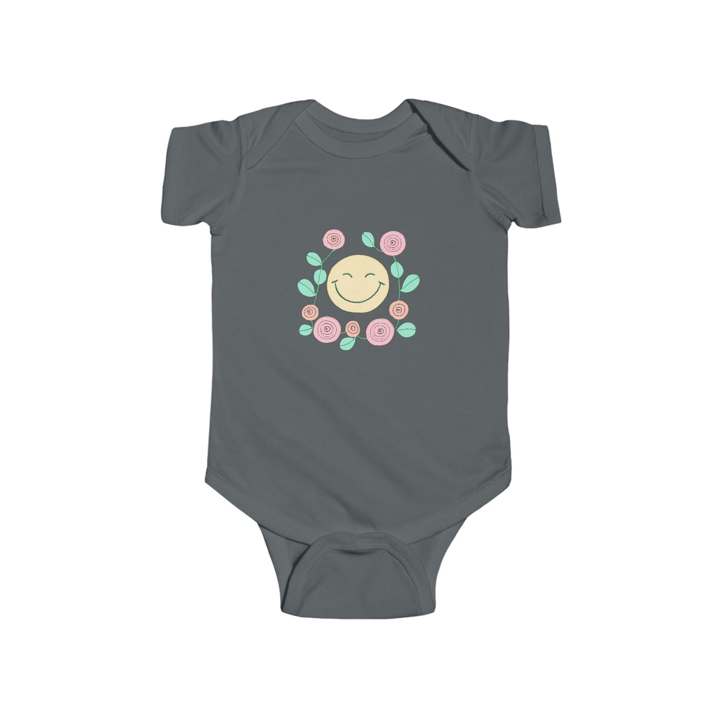 Smiling Face Floral Infant Outfit