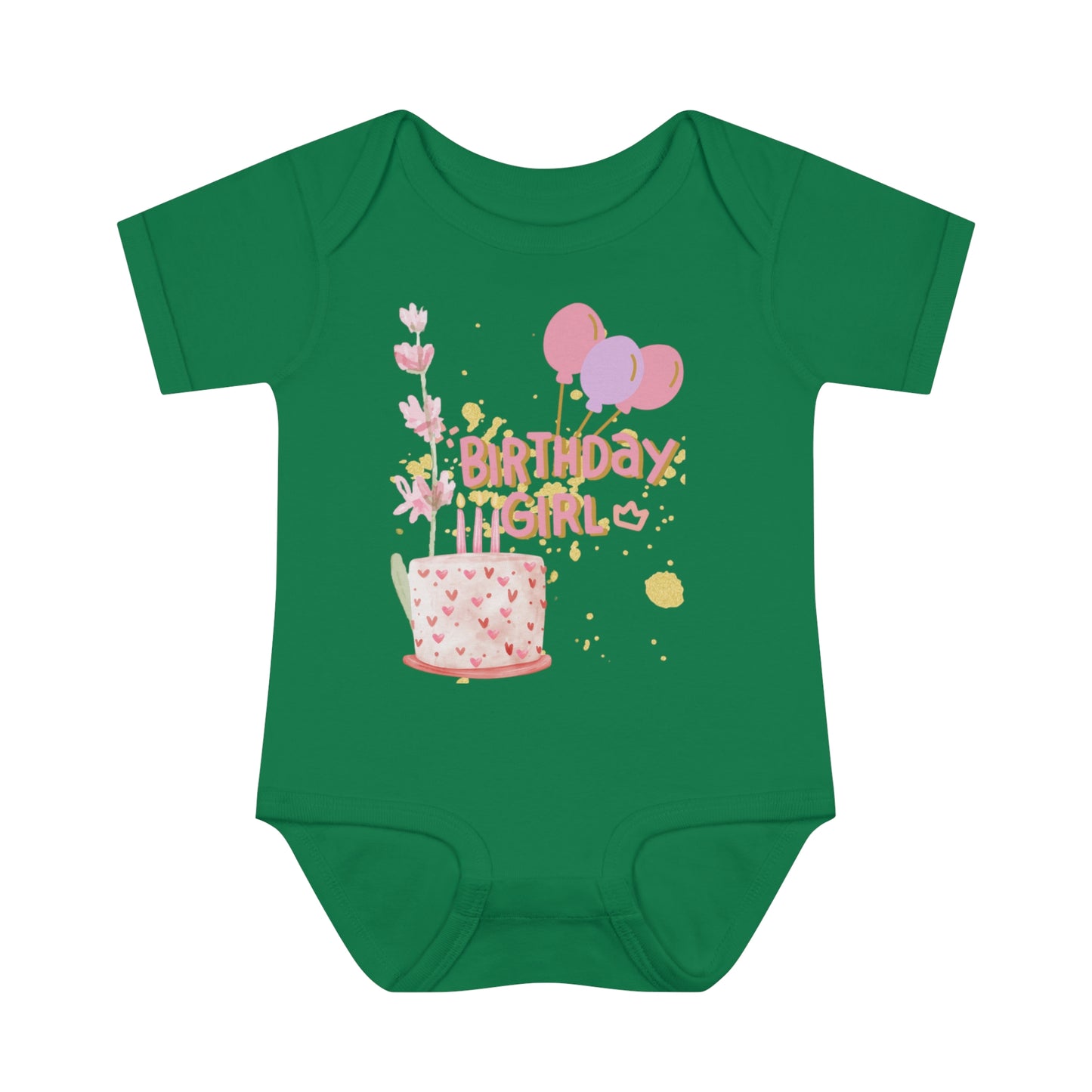Birthday Girl Baby Rib Bodysuit