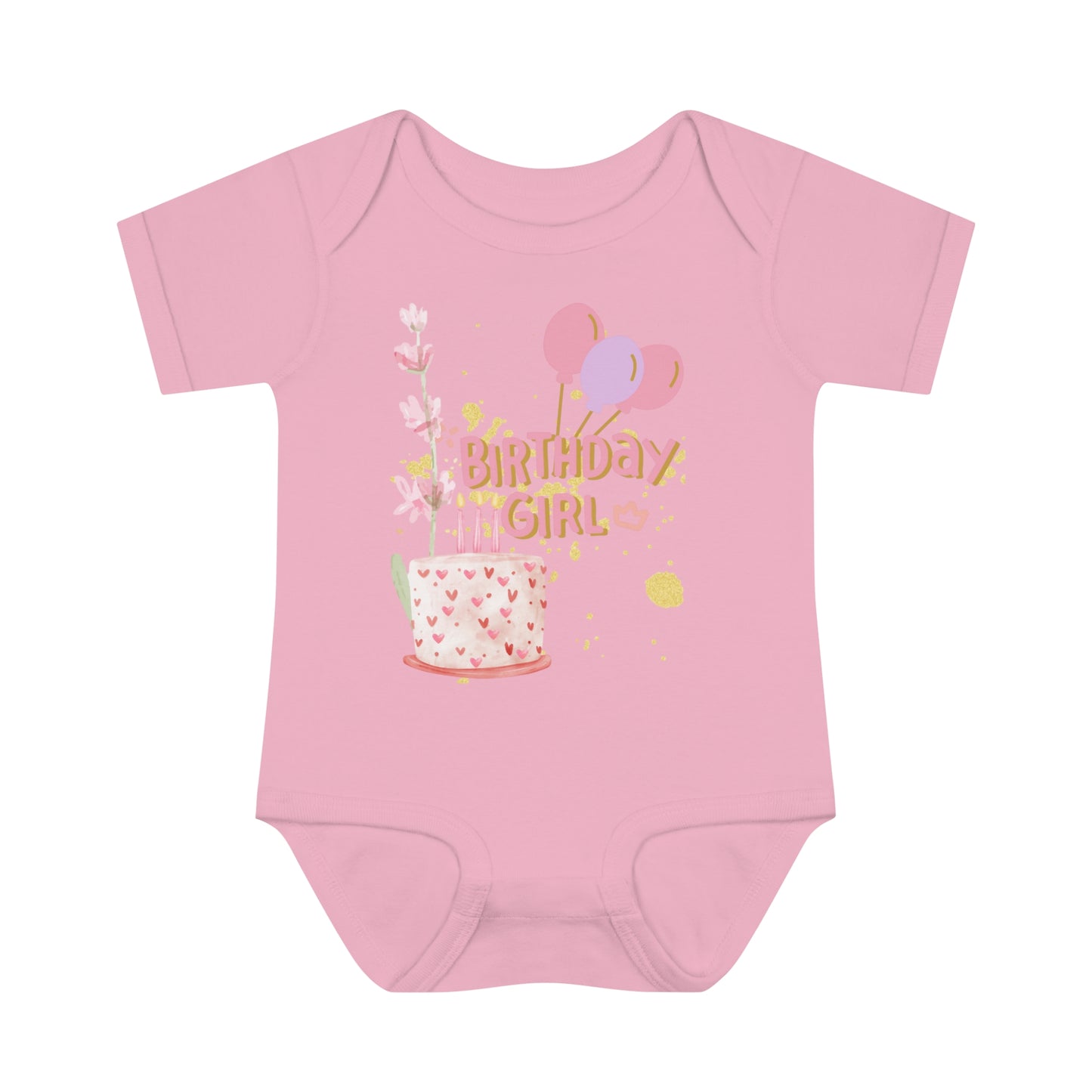Birthday Girl Baby Rib Bodysuit