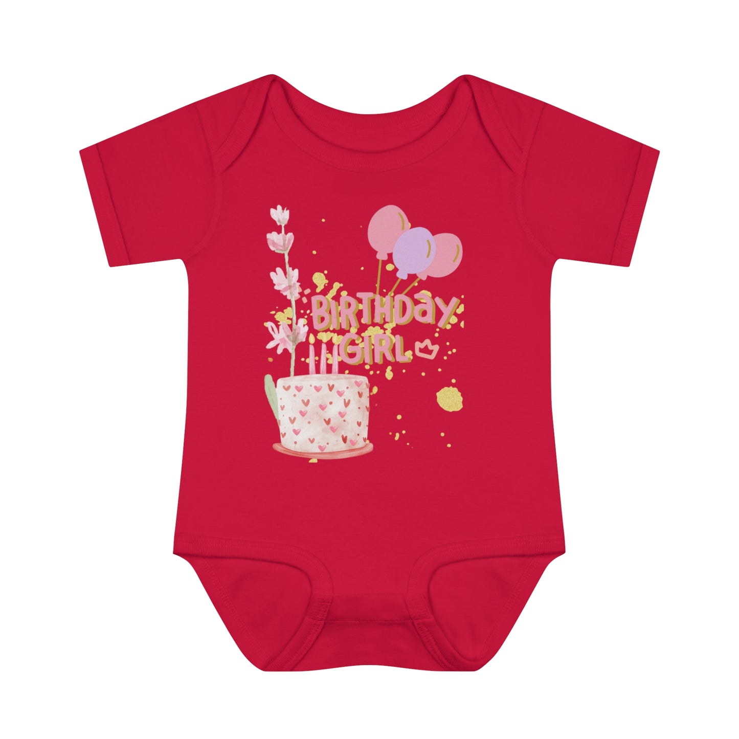 Birthday Girl Baby Rib Bodysuit