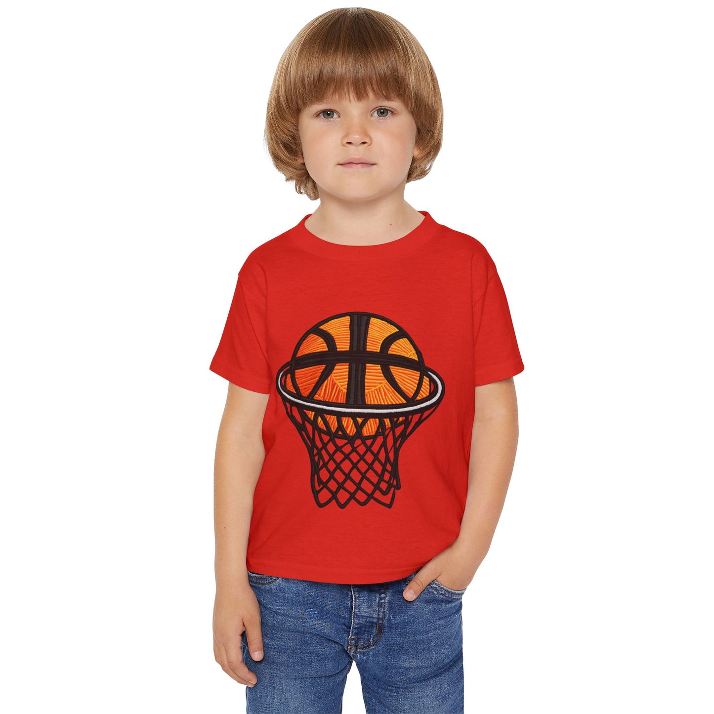 Basketball Heavy Cotton Toddler T-shirt