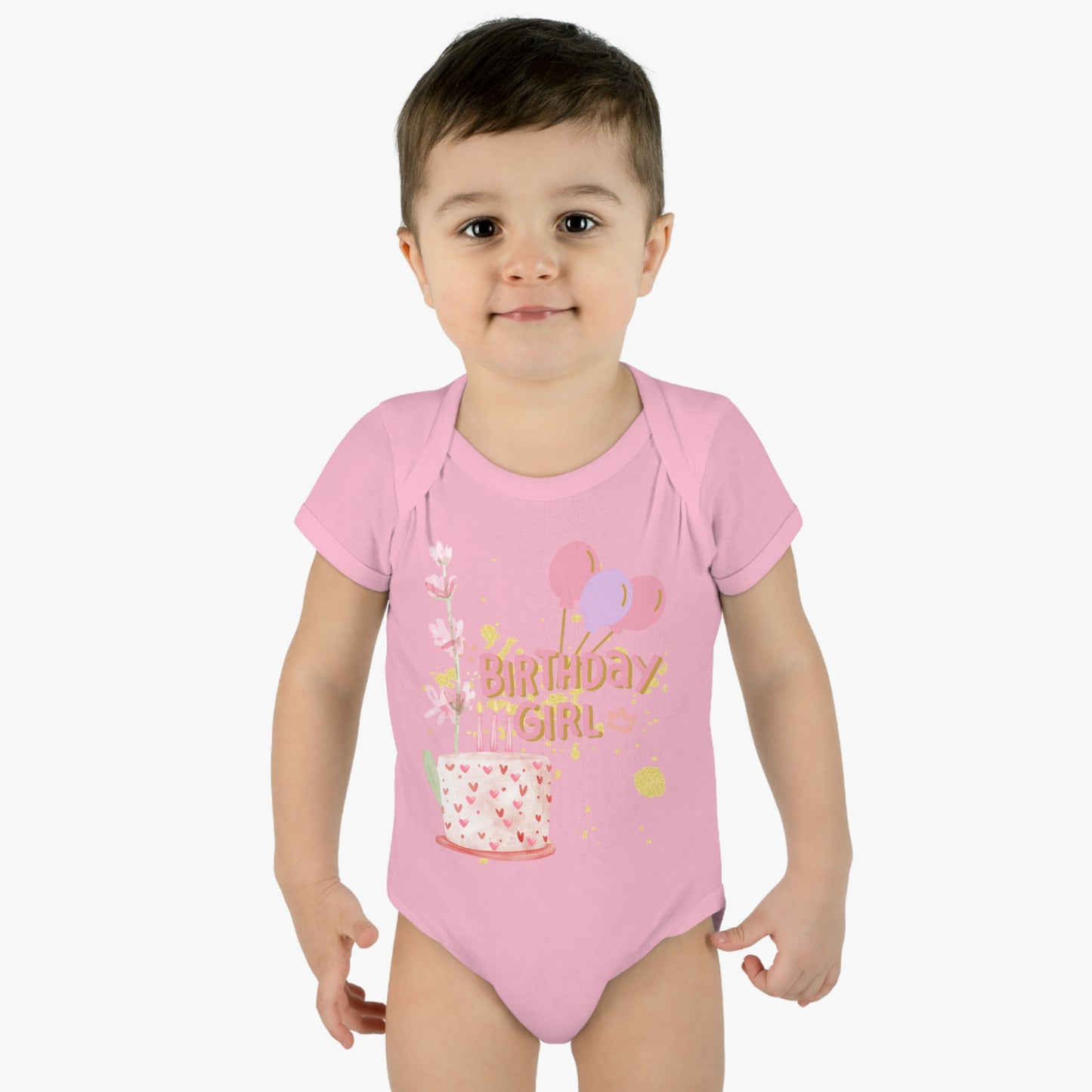 Birthday Girl Baby Rib Bodysuit