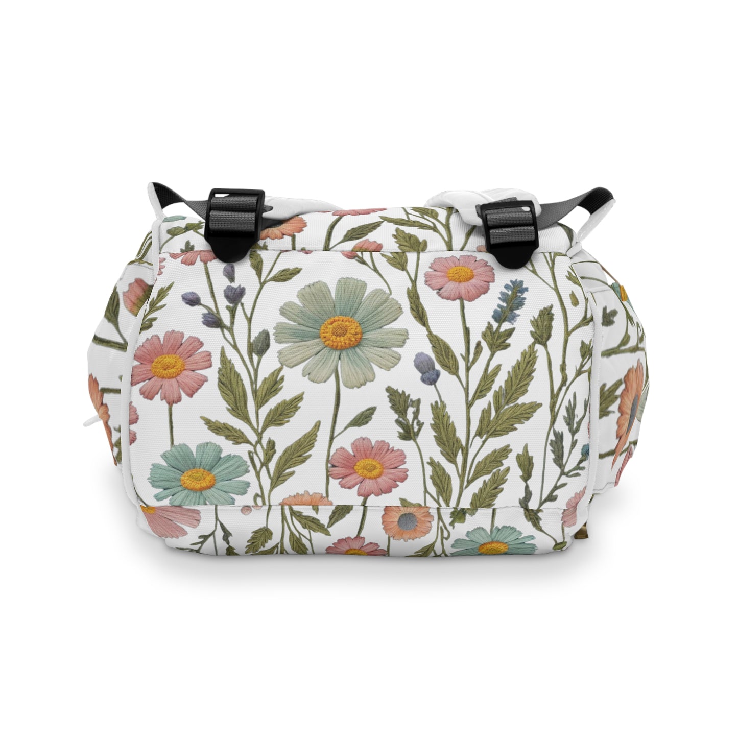 Summer Flowers Multifunctional Diaper Backpack