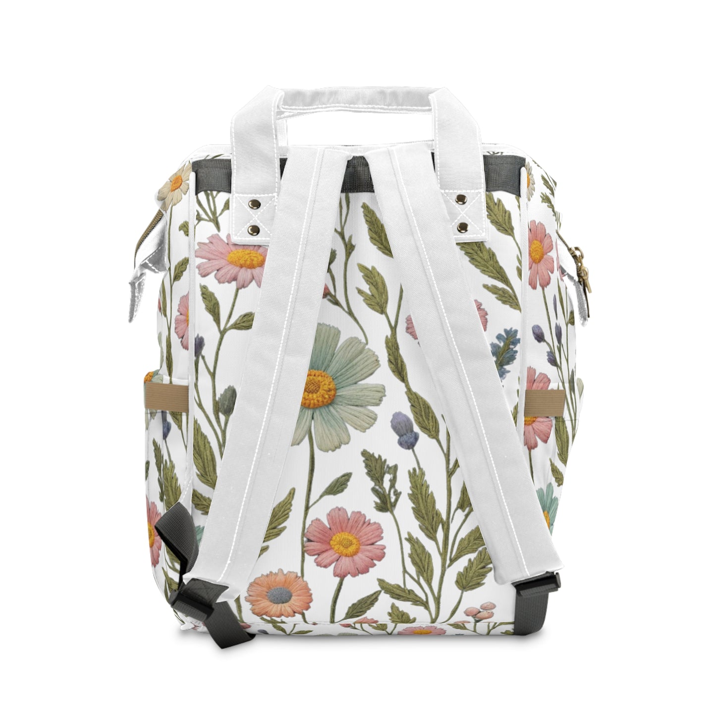 Summer Flowers Multifunctional Diaper Backpack