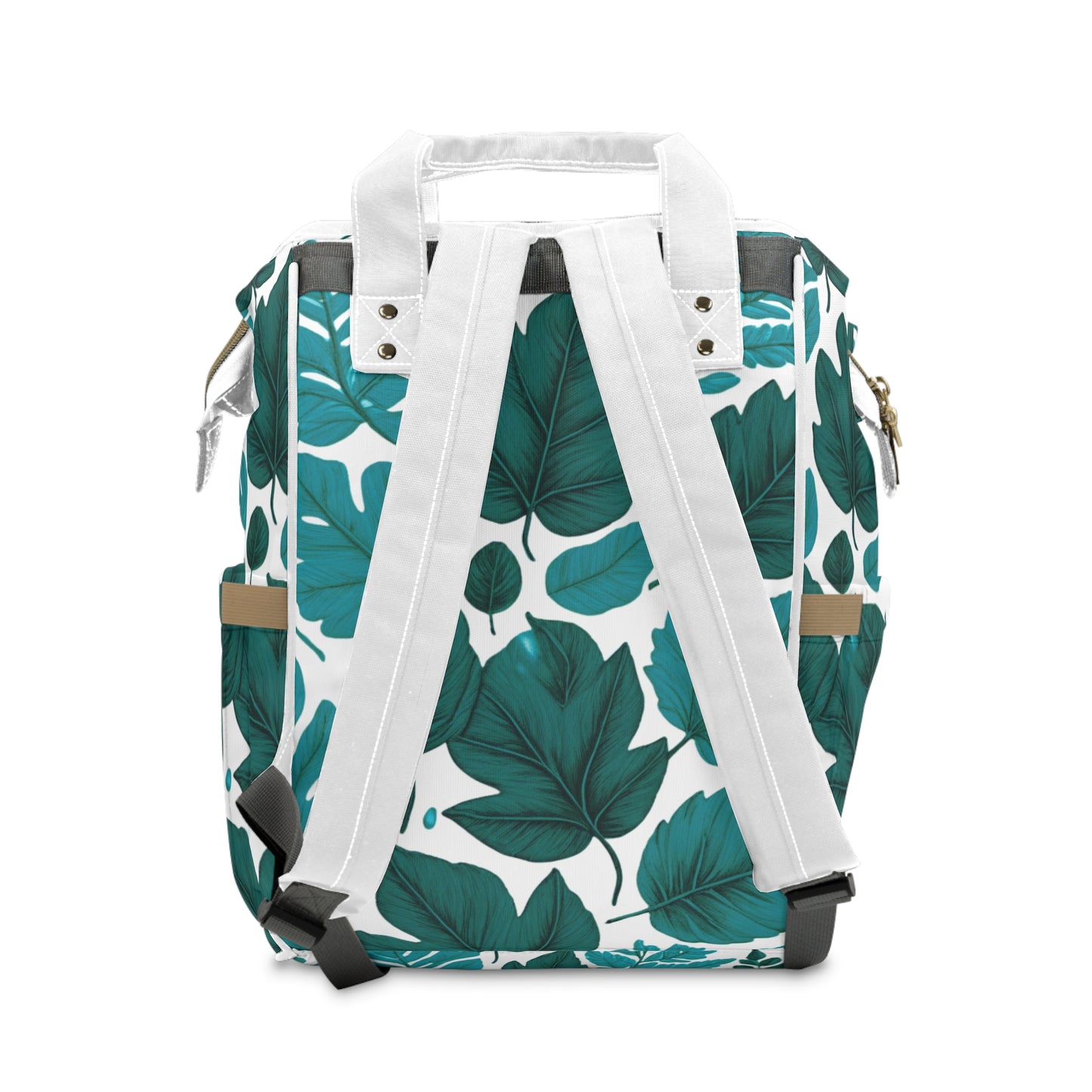 Blue Leaves Multifunctional Diaper Backpack
