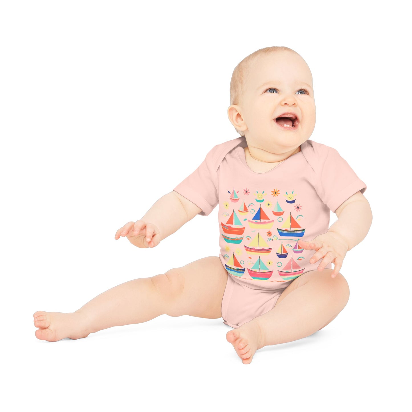 Nautical Sailboat Organic Bodysuit