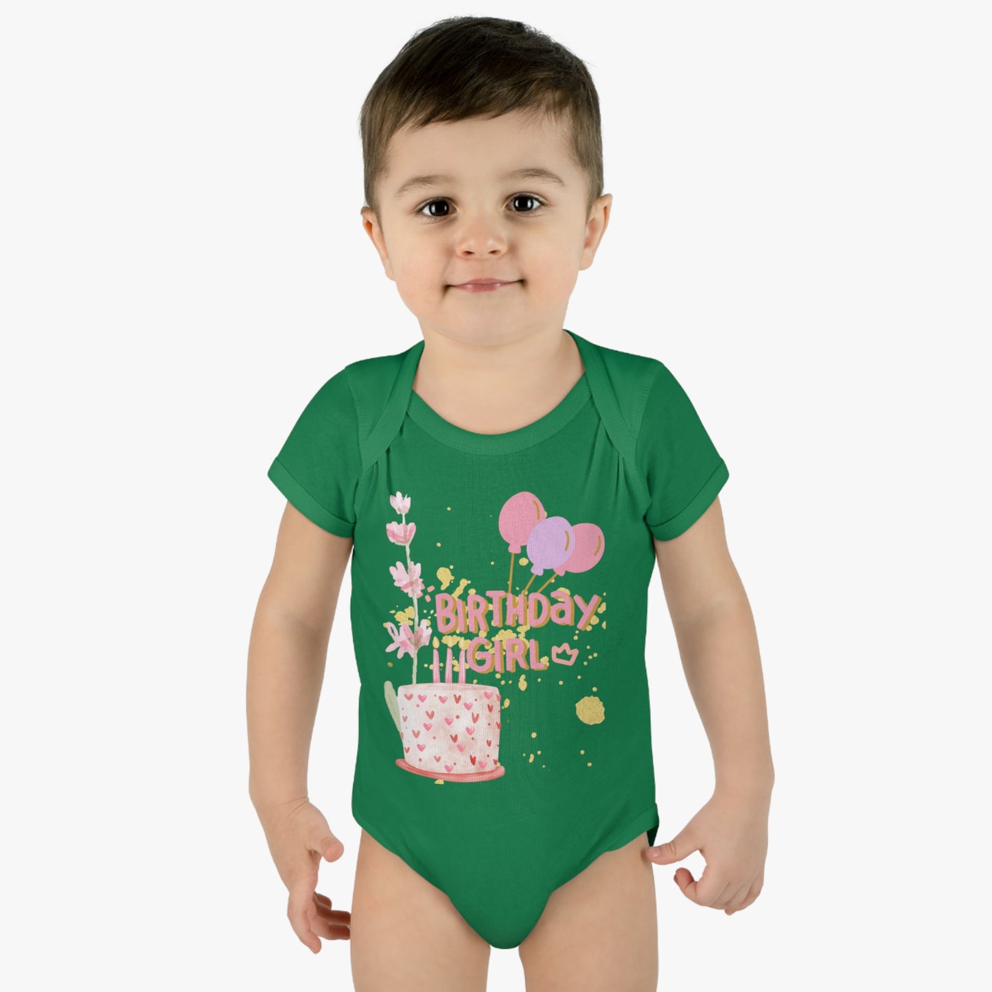 Birthday Girl Baby Rib Bodysuit
