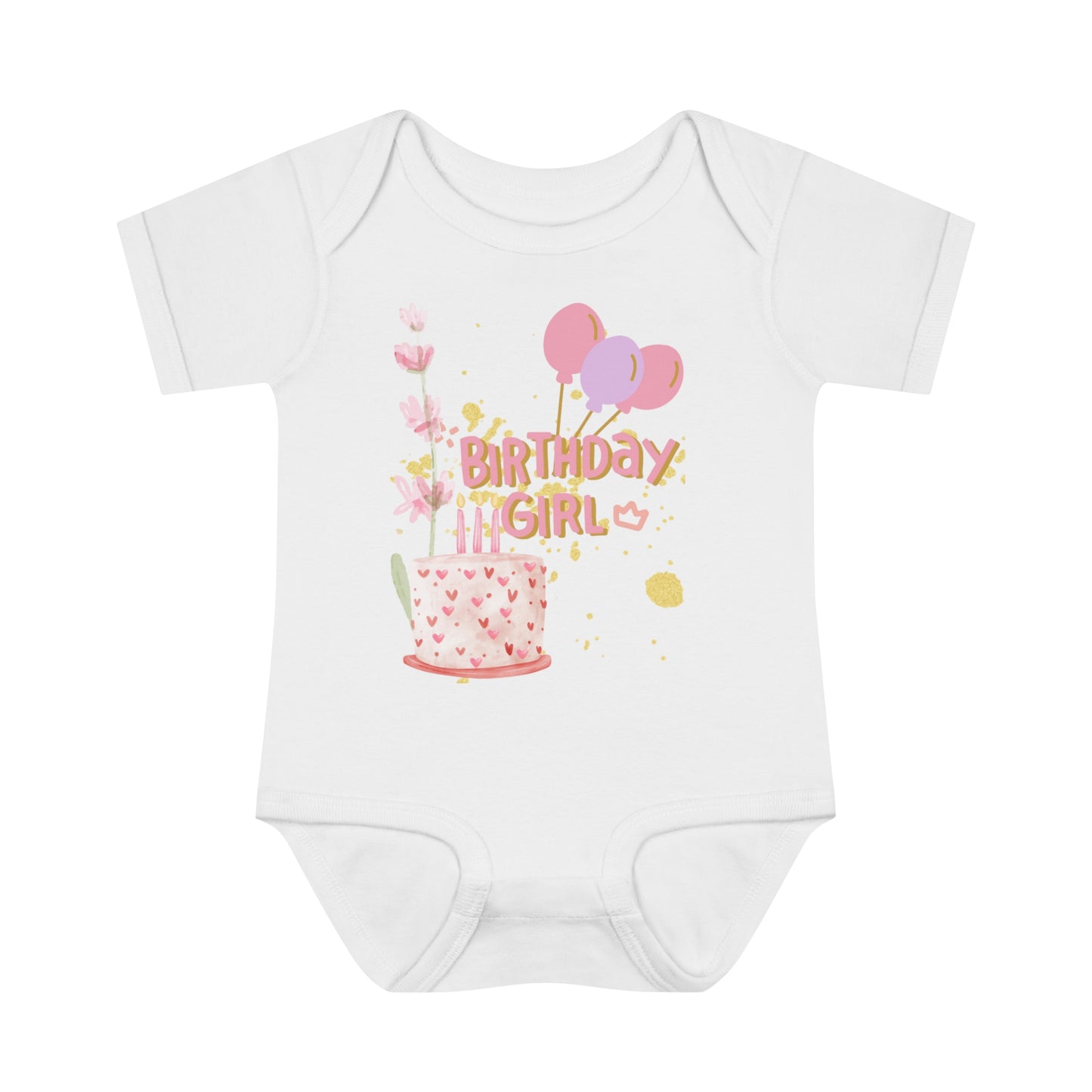 Birthday Girl Baby Rib Bodysuit