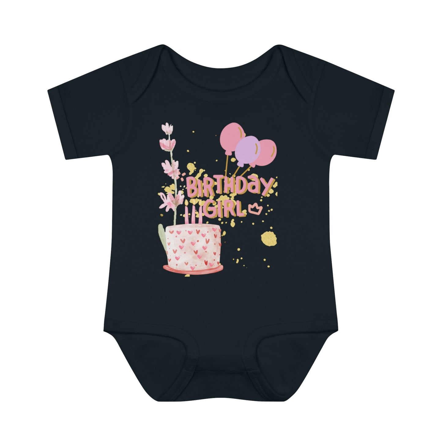 Birthday Girl Baby Rib Bodysuit
