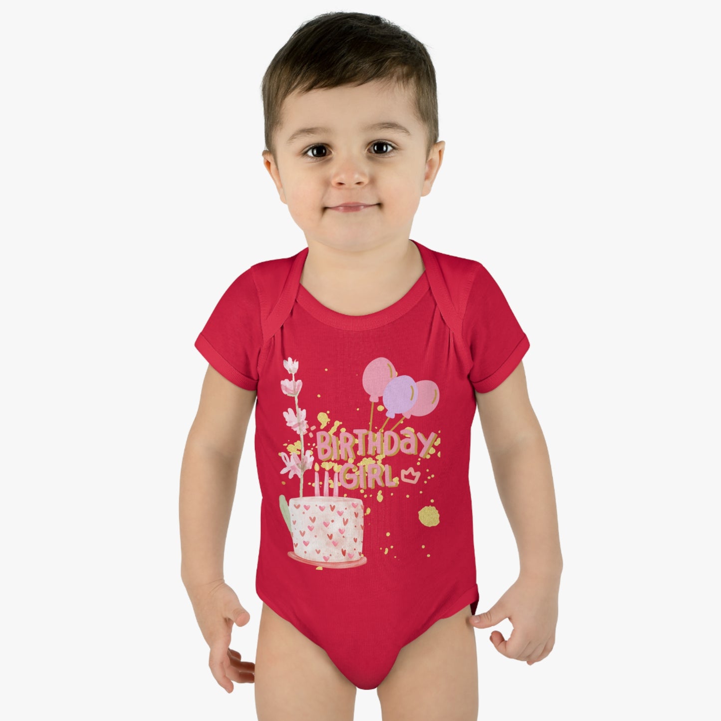 Birthday Girl Baby Rib Bodysuit