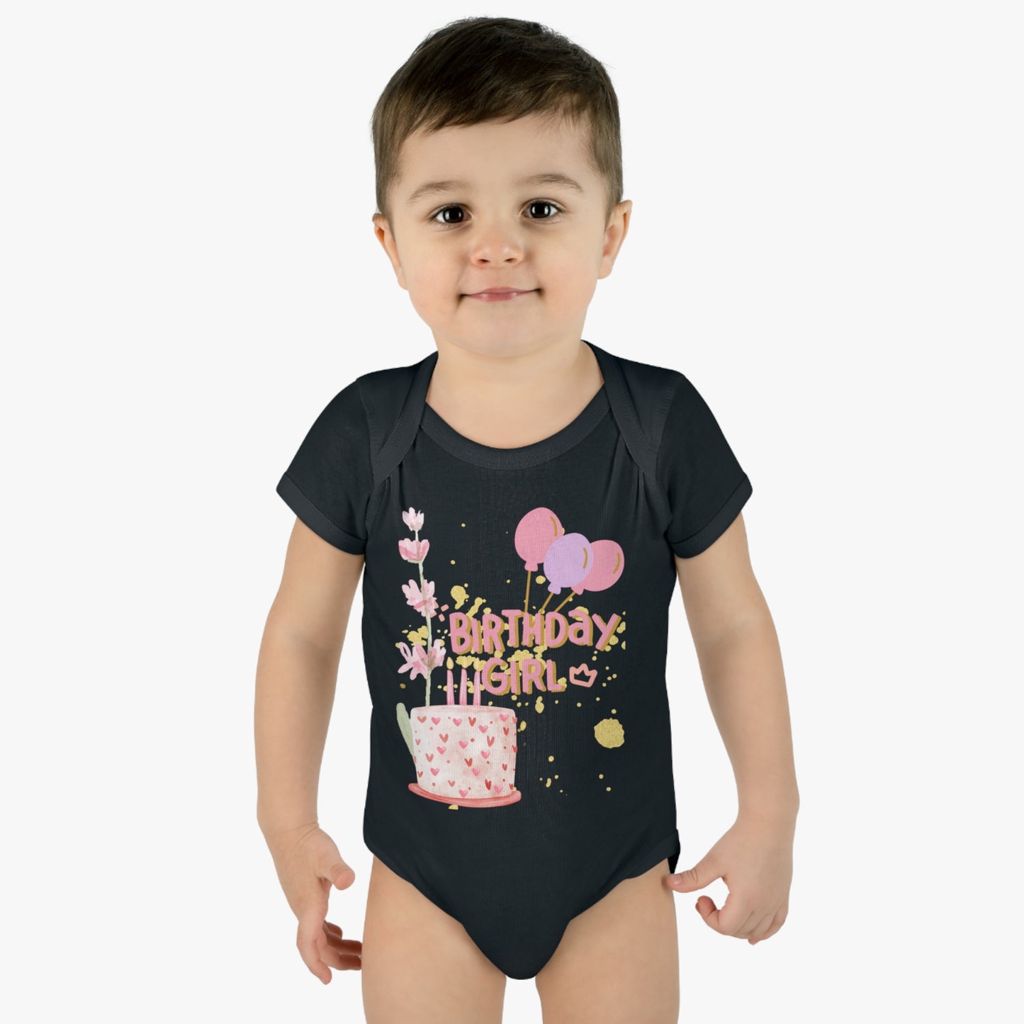 Birthday Girl Baby Rib Bodysuit