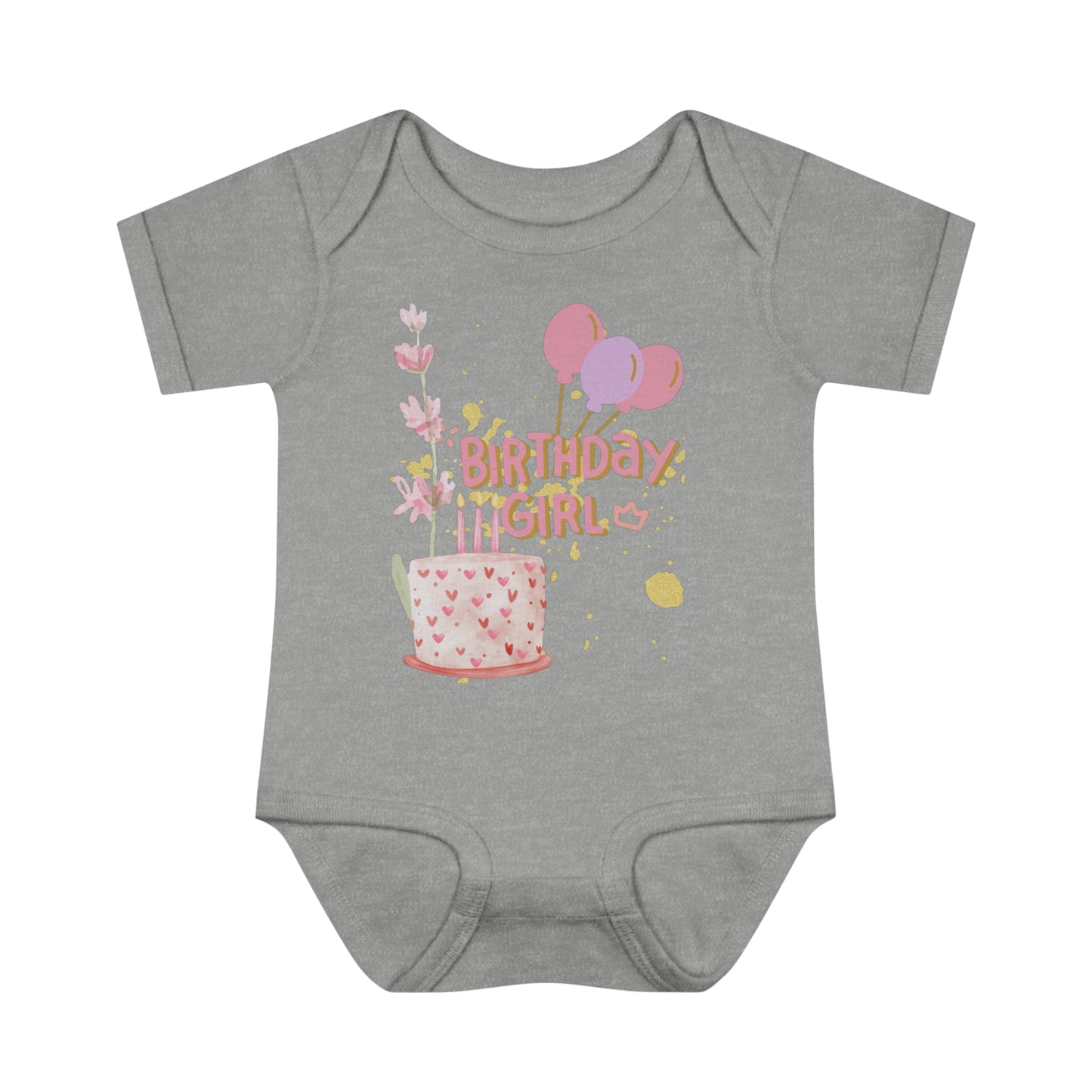 Birthday Girl Baby Rib Bodysuit