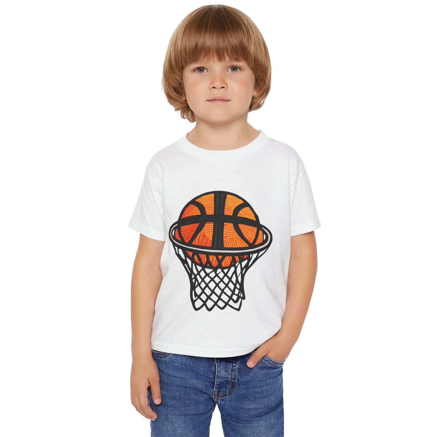 Basketball Heavy Cotton Toddler T-shirt