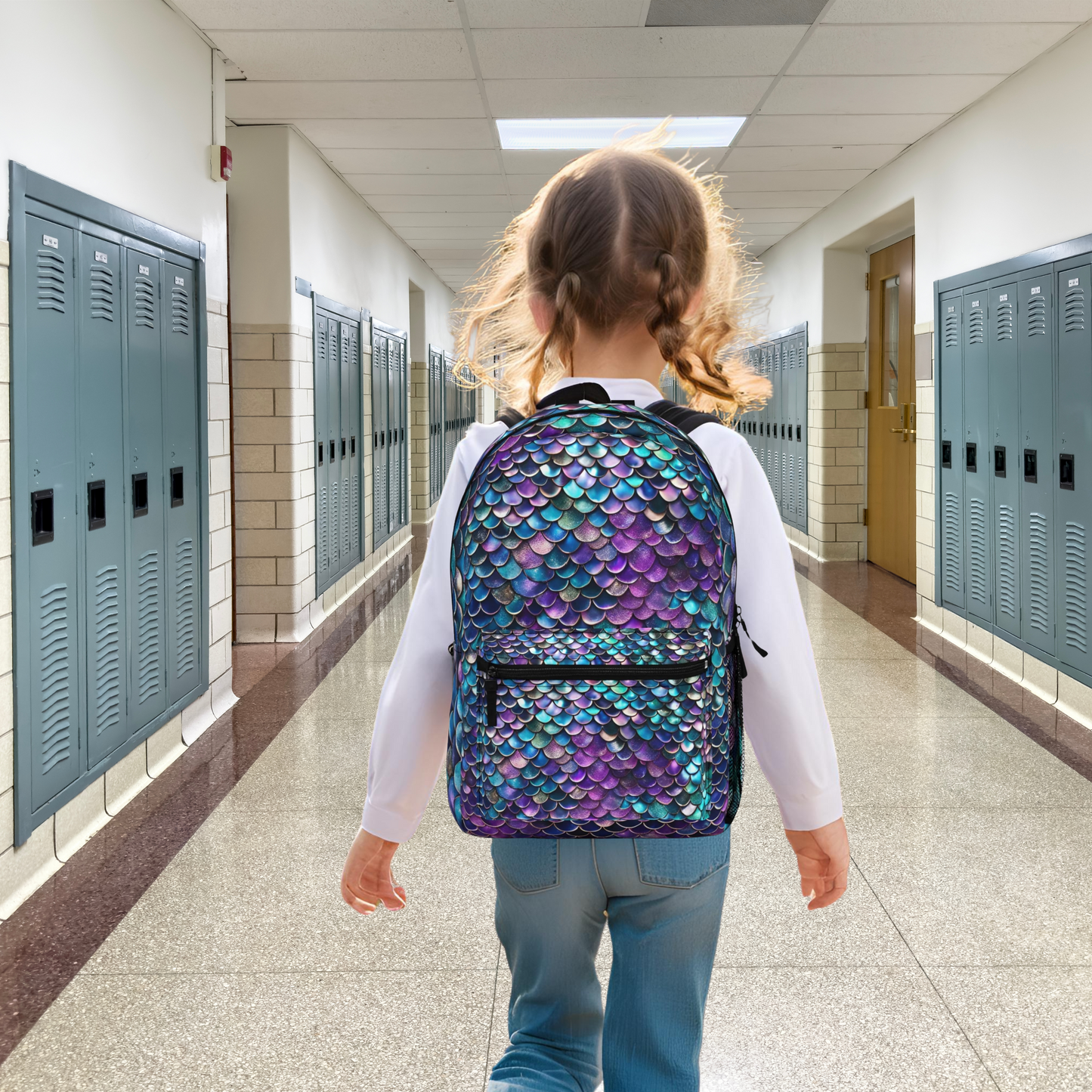 Lavender/ Aquamarine Mermaid Scallops Backpack