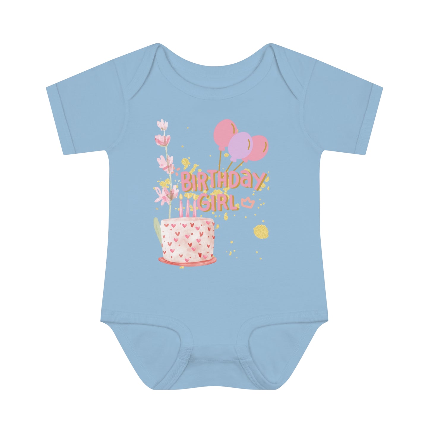 Birthday Girl Baby Rib Bodysuit
