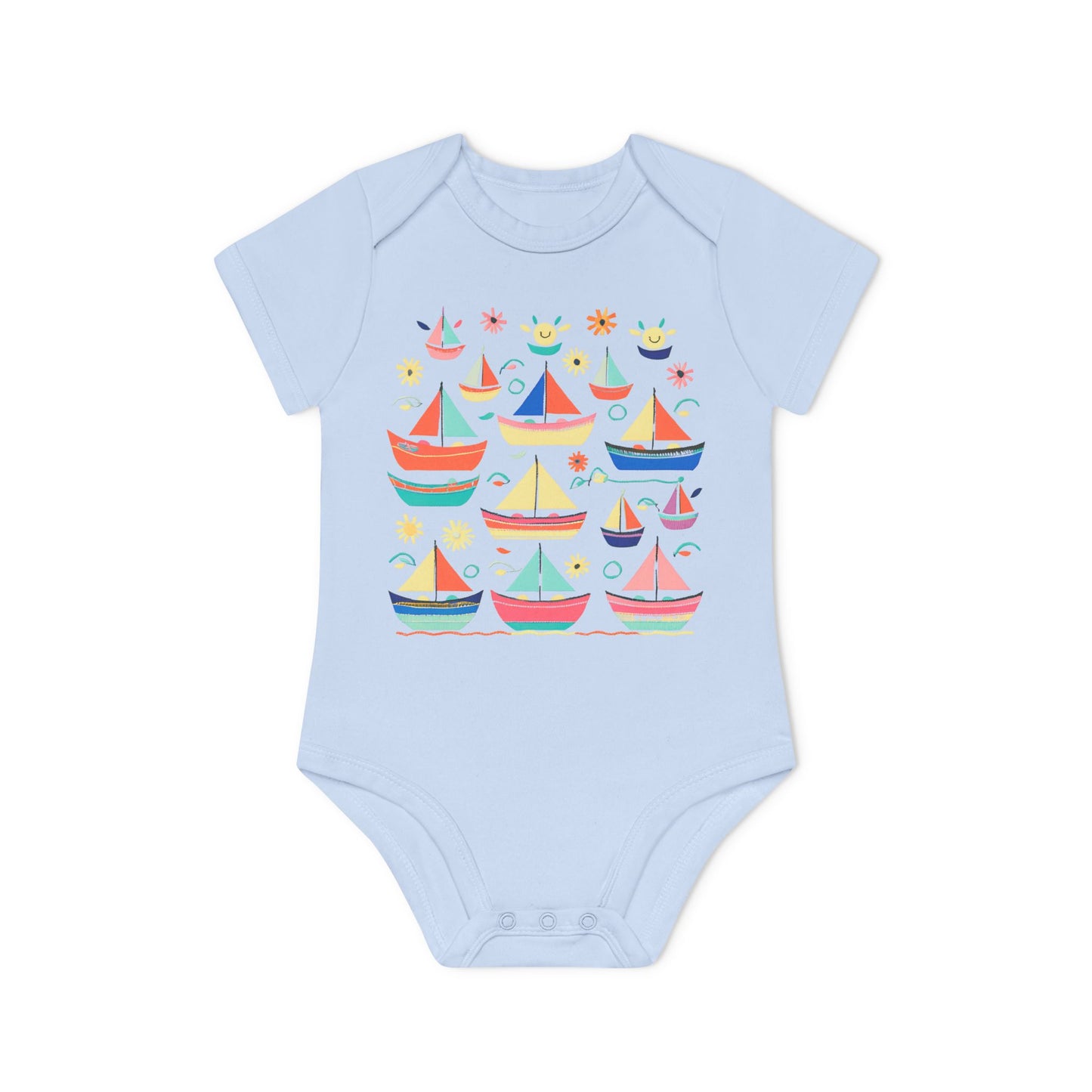 Nautical Sailboat Organic Bodysuit
