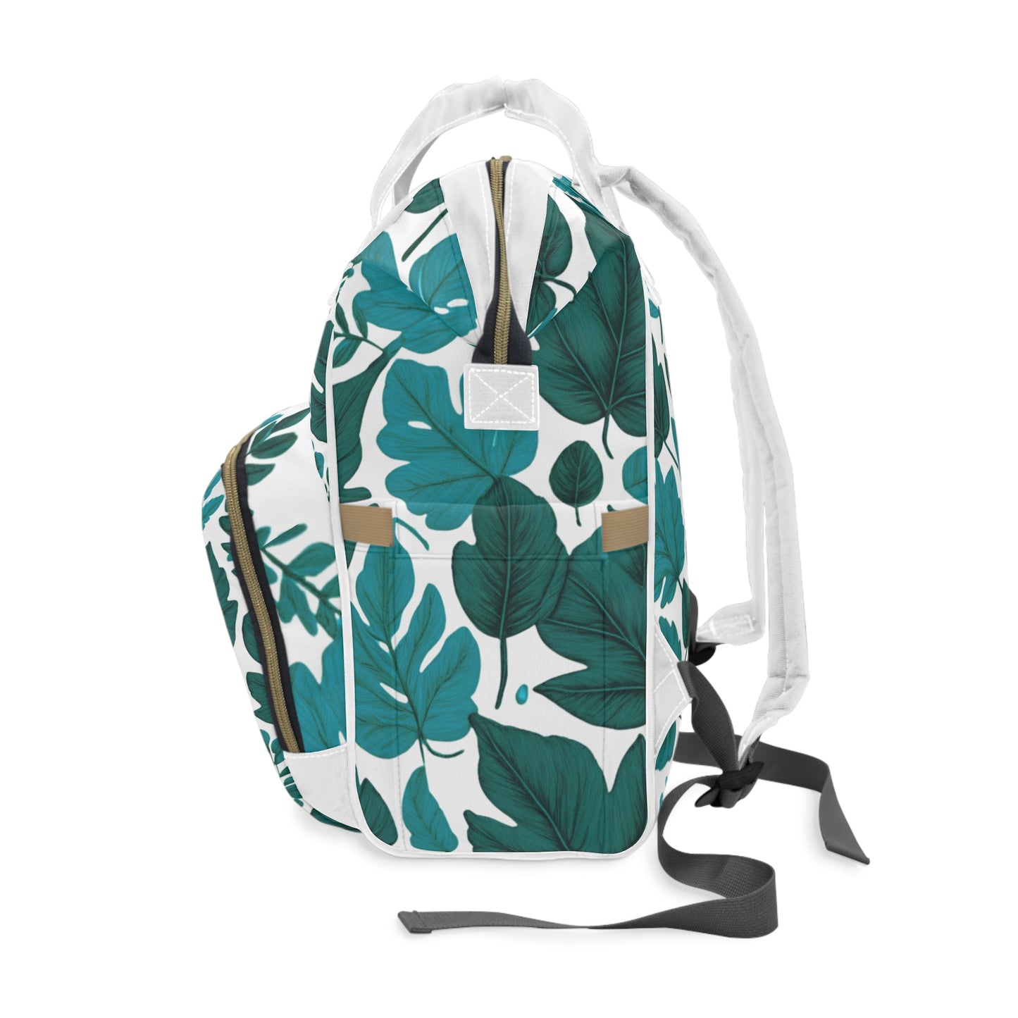 Blue Leaves Multifunctional Diaper Backpack