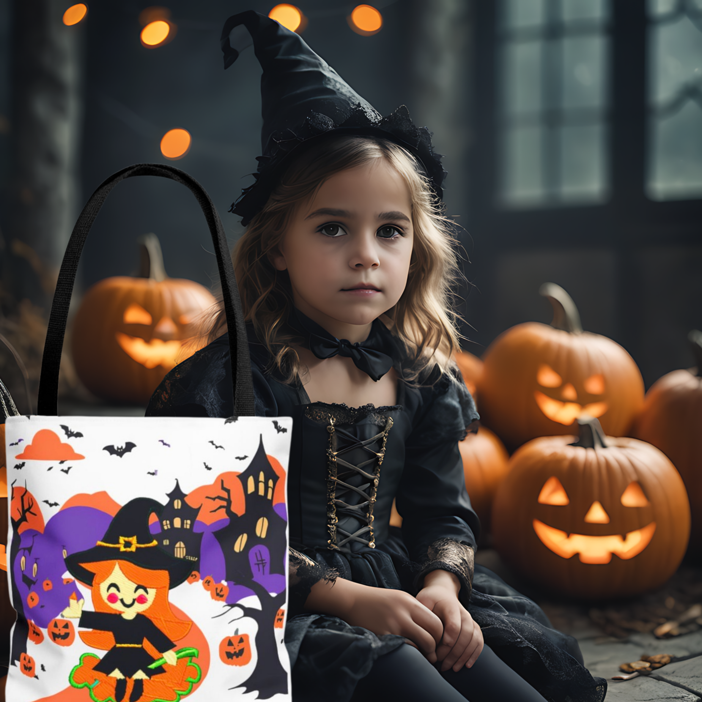 Haunted Houses Halloween Tote Bag