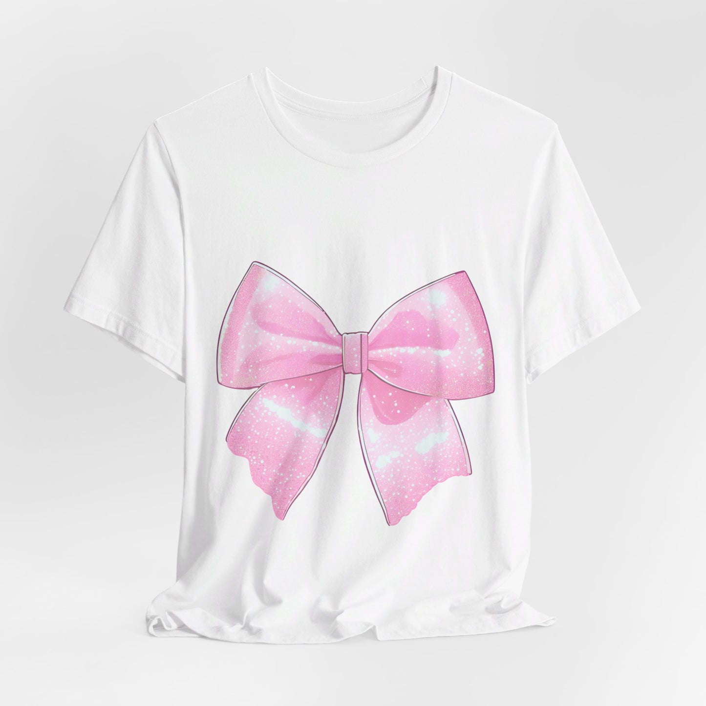 Pink Coquette Matching Bow Jersey Short Sleeve Tee