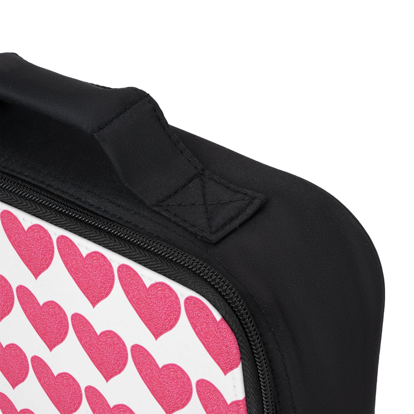 Pink Hearts Insulated Lunch Bag