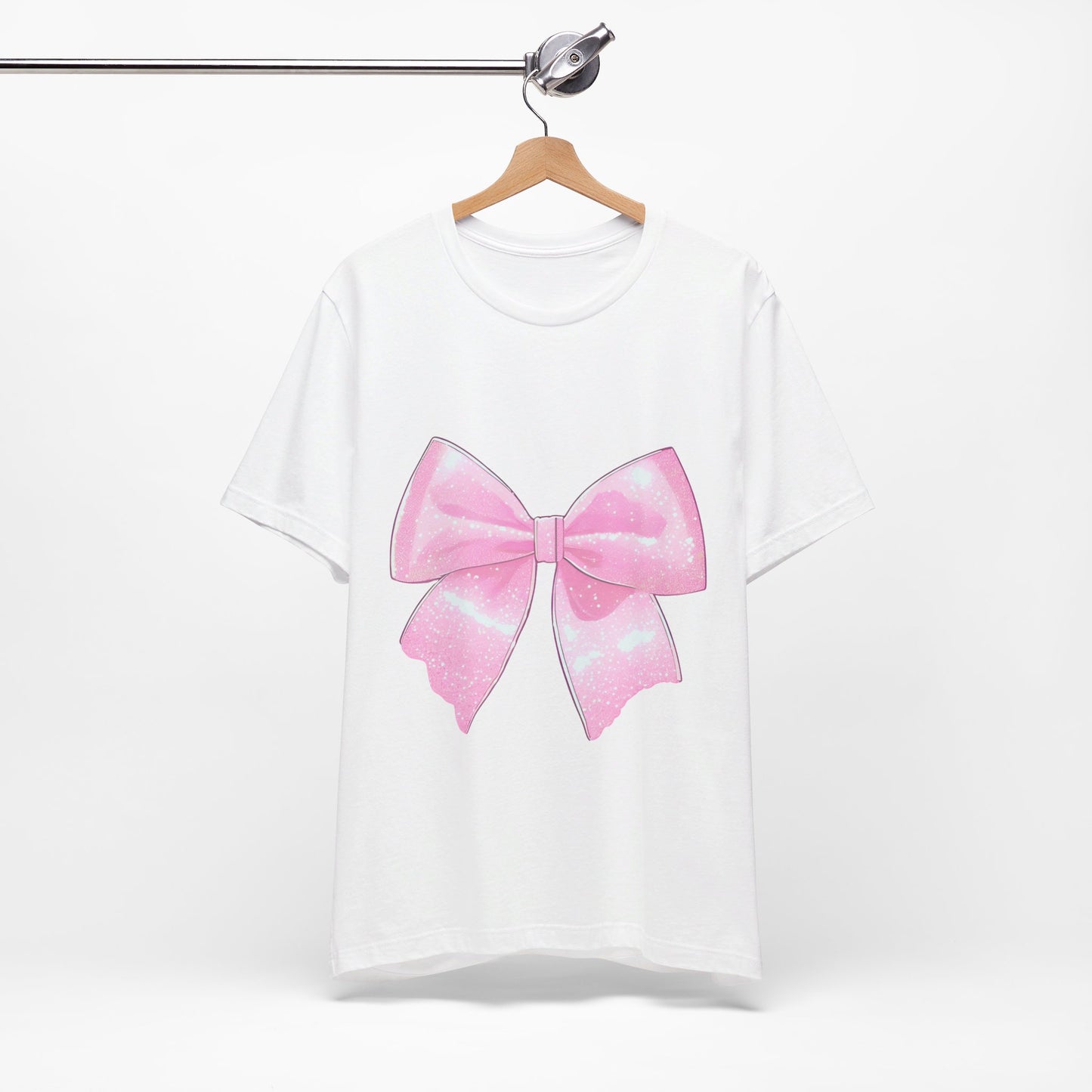 Pink Coquette Matching Bow Jersey Short Sleeve Tee