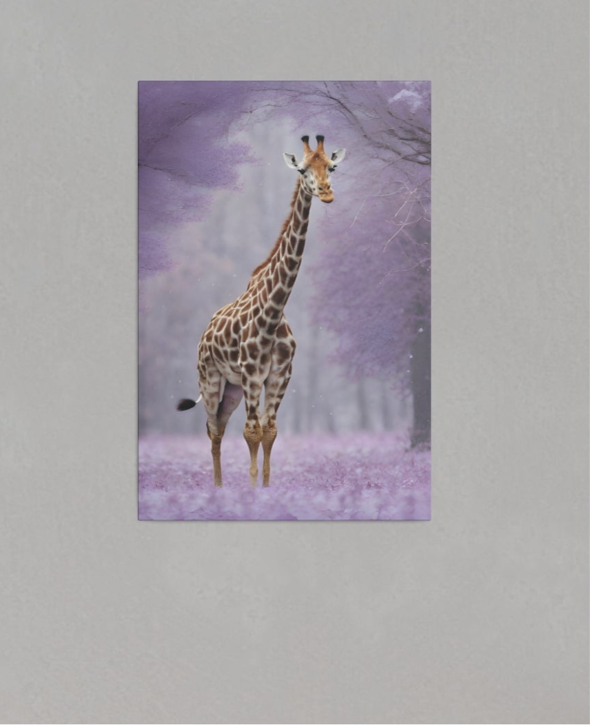 Jungle Giraffe Matte Canvas Art , Stretched 0.75”