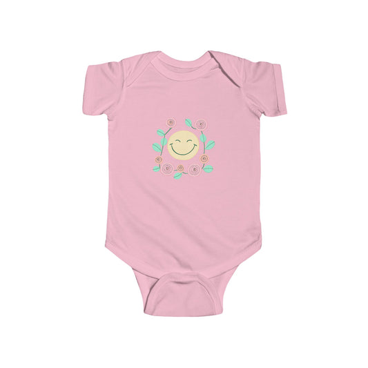 Smiling Face Floral Infant Outfit