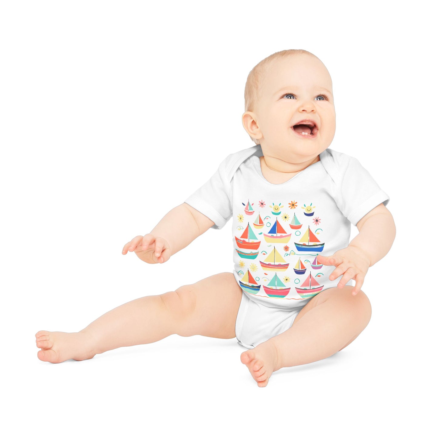 Nautical Sailboat Organic Bodysuit