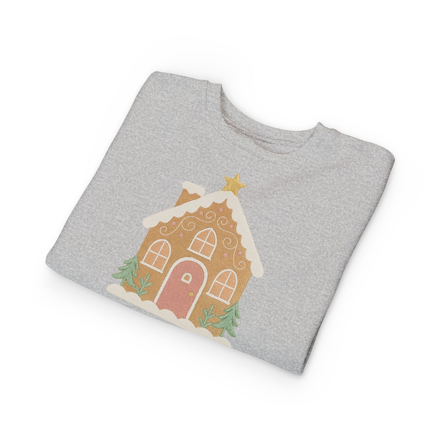 Toddler Sweatshirt - Cute Gingerbread House Christmas Pullover for Kids