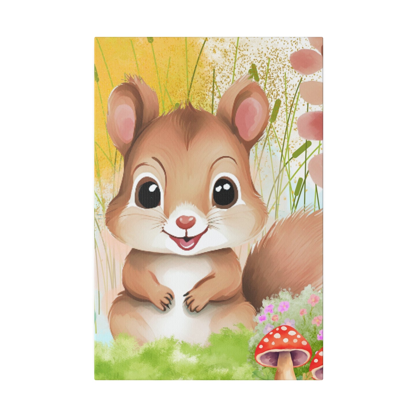 Baby Squirrel Matte Canvas Print, Stretched 0.75”