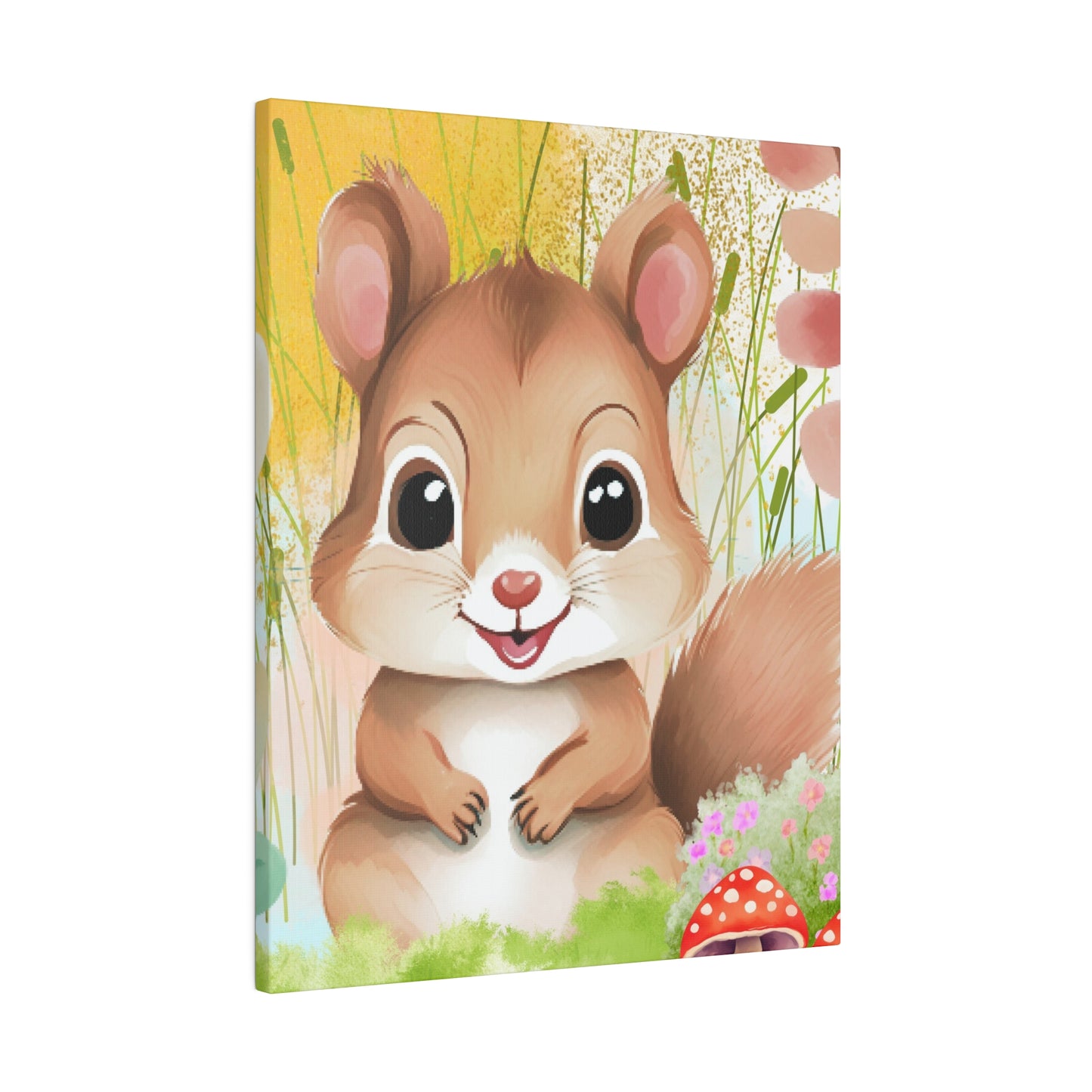 Baby Squirrel Matte Canvas Print, Stretched 0.75”