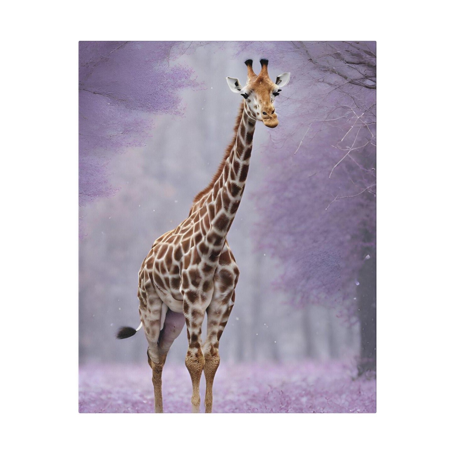 Jungle Giraffe Matte Canvas Art , Stretched 0.75”