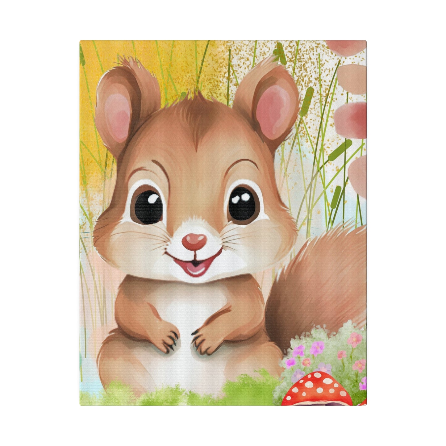 Baby Squirrel Matte Canvas Print, Stretched 0.75”