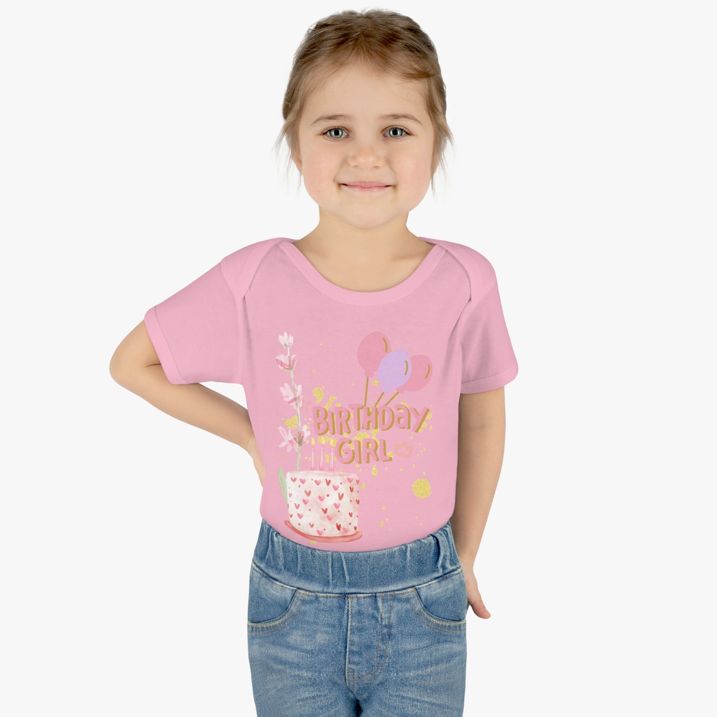 Birthday Girl  Baby Rib Bodysuit