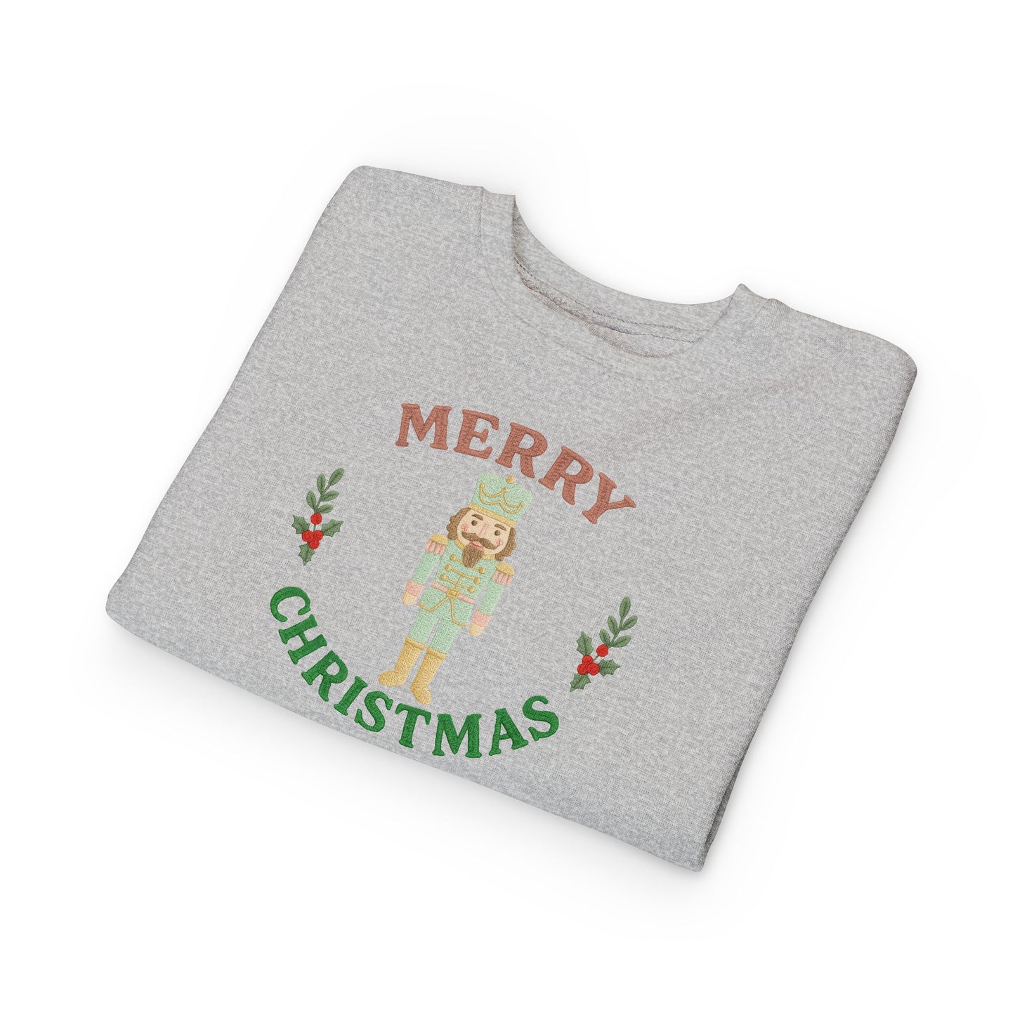 Toddler Sweatshirt — Merry Christmas Nutcracker Holiday Sweatshirt for Kids
