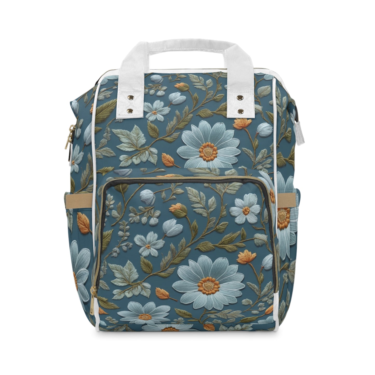 Leaves and Flowers Multifunctional Diaper Backpack