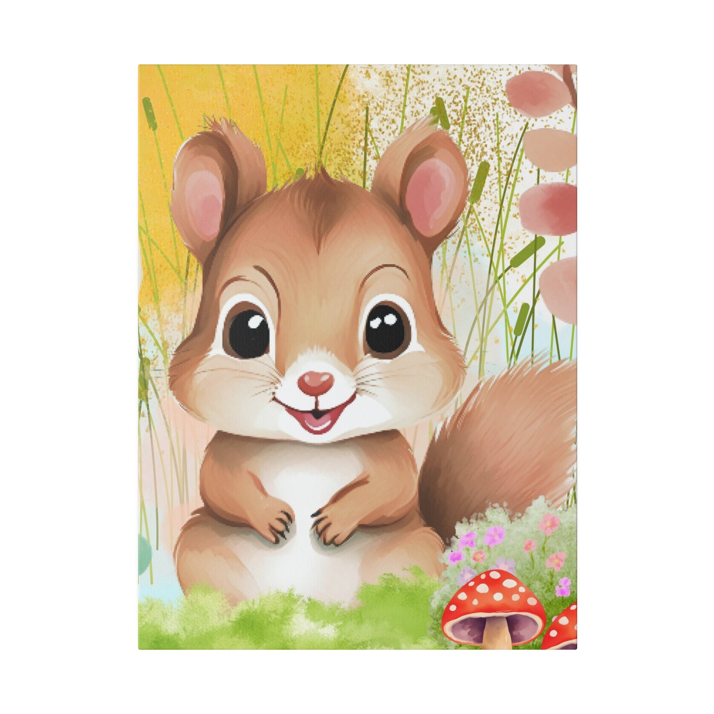 Baby Squirrel Matte Canvas Print, Stretched 0.75”