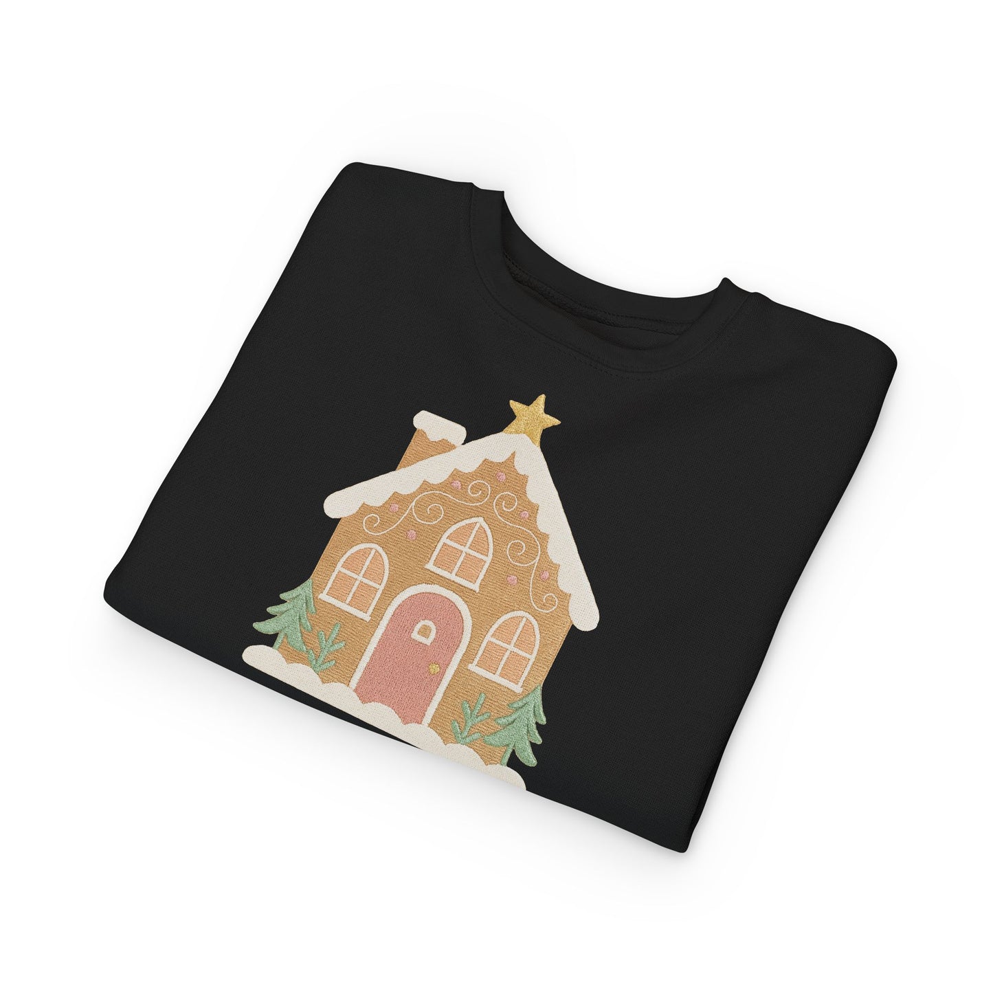 Toddler Sweatshirt - Cute Gingerbread House Christmas Pullover for Kids