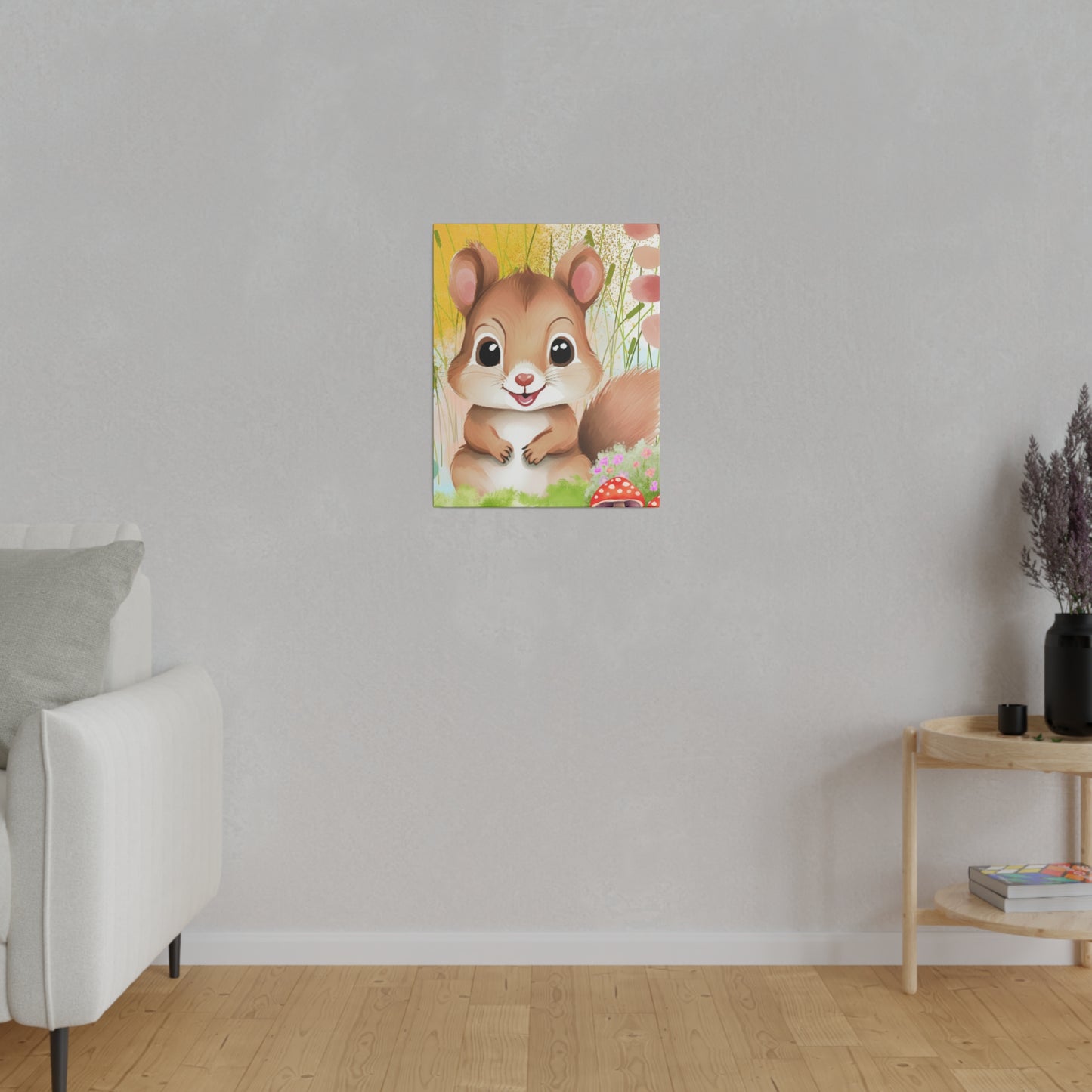 Baby Squirrel Matte Canvas Print, Stretched 0.75”