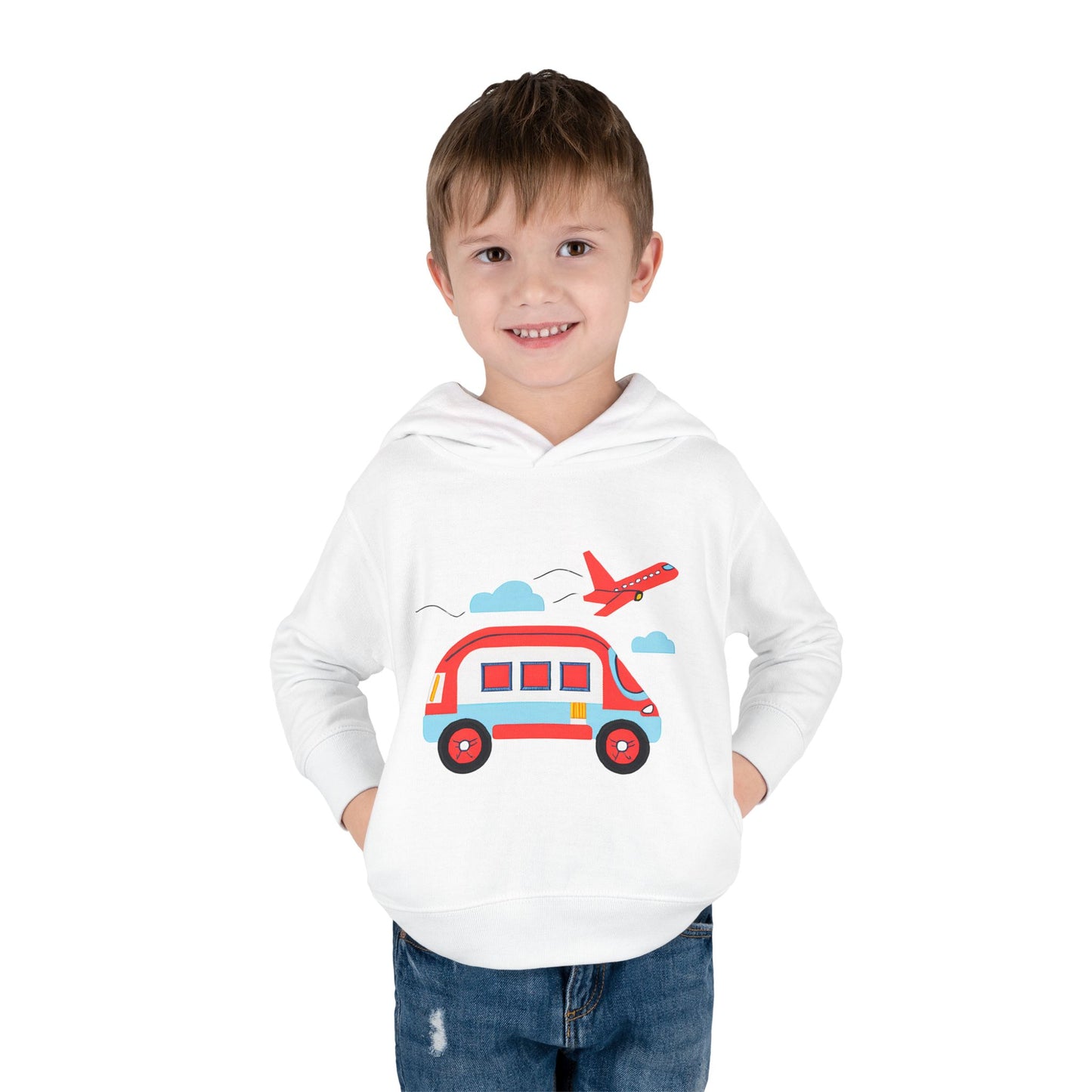 Airplane and Van Fleece Hoodie for Toddlers