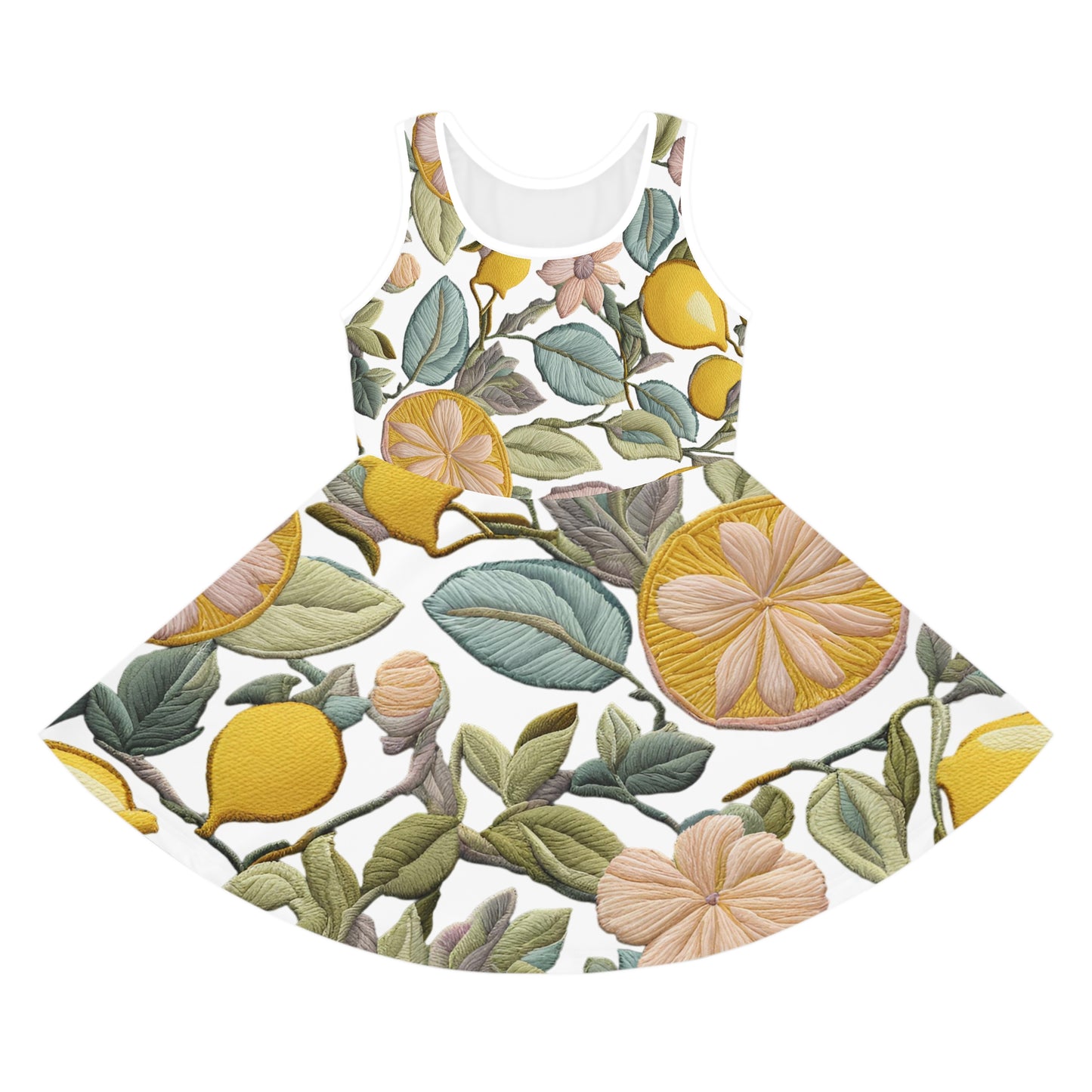 Lemon Garden Girls' Sleeveless Sundress