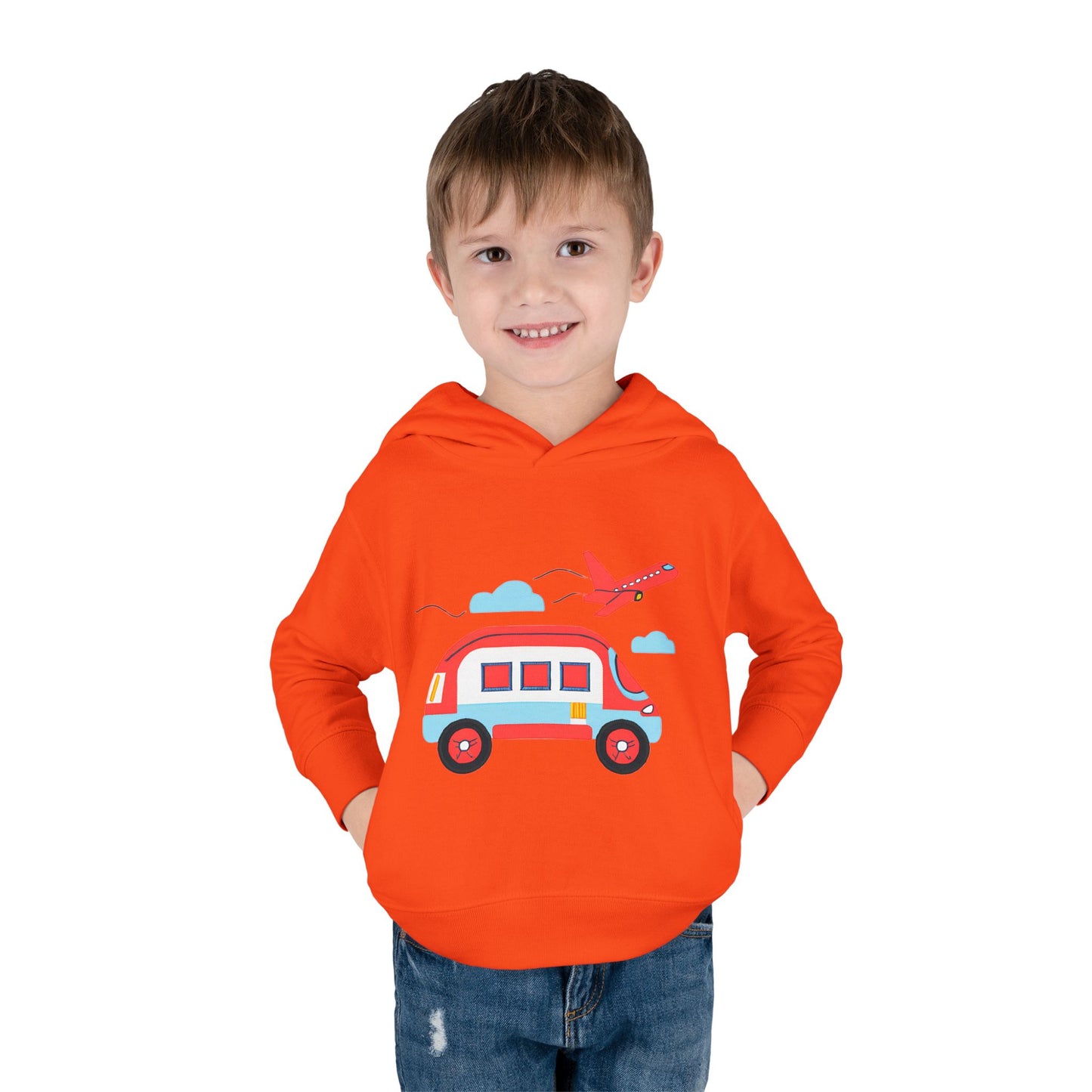 Airplane and Van Fleece Hoodie for Toddlers