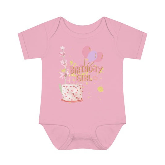 Birthday Girl  Baby Rib Bodysuit