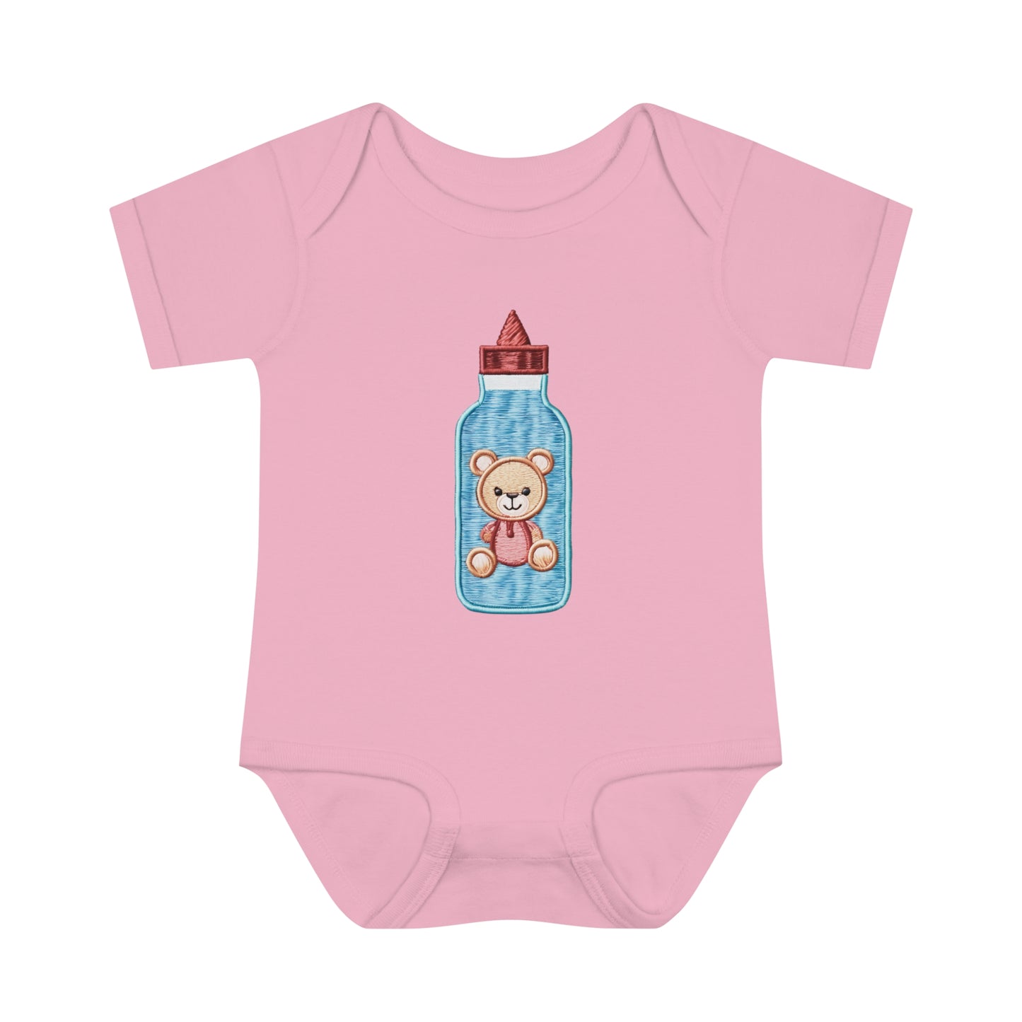 Bottle  One-Piece Design Infant Baby Rib Bodysuit