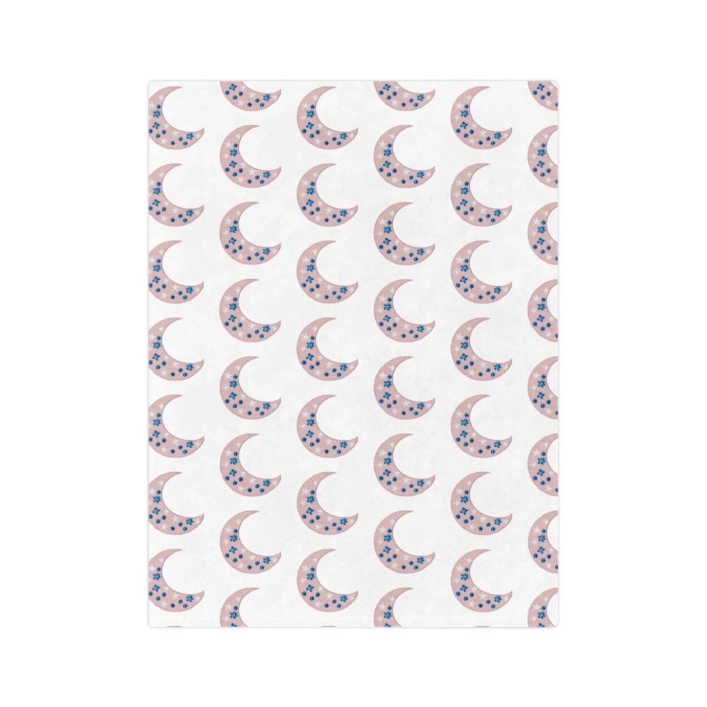 Pink Moon Velveteen Minky Blanket