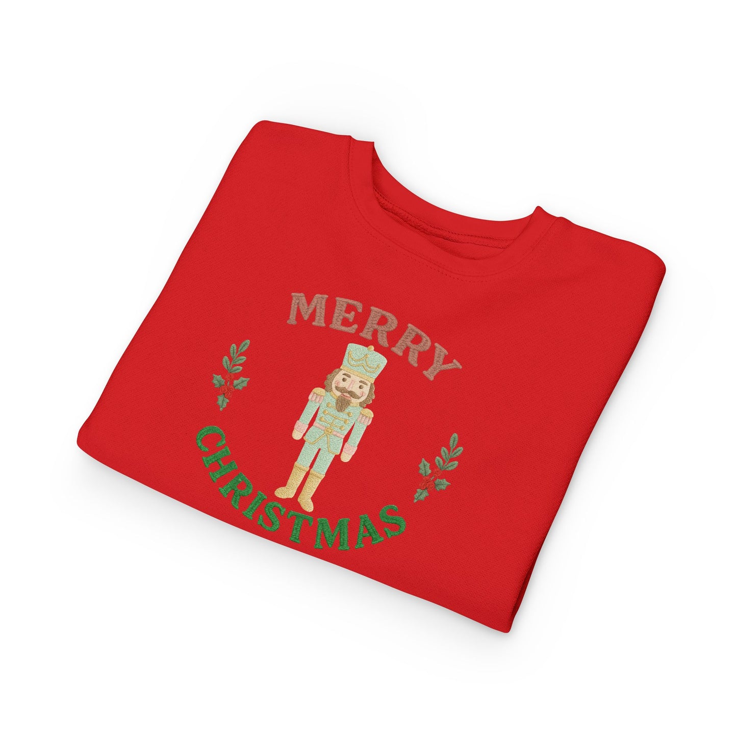 Toddler Sweatshirt — Merry Christmas Nutcracker Holiday Sweatshirt for Kids