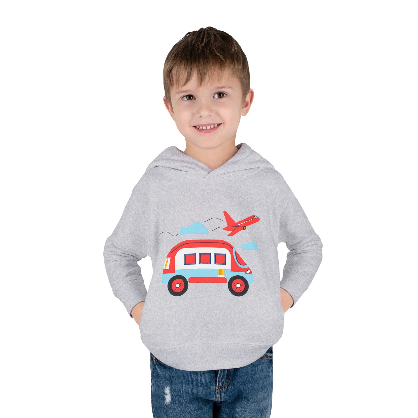 Airplane and Van Fleece Hoodie for Toddlers